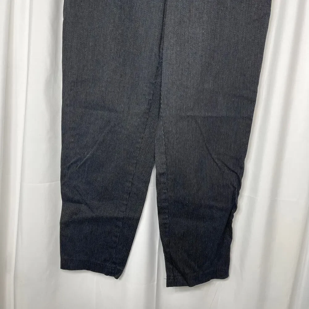 Croft and Barrow pants trousers slacks women's 16 petite 16p black w pinstripe - Picture 3 of 14